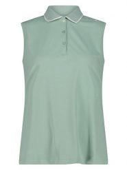 CMP Funkcyjny top polo w kolorze zielonym rozmiar: 36. Zielone topy damskie CMP, bez wzorów, z materiału, bez kołnierzyka. Za 48.39 zł.