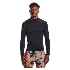 Koszulka męska termoaktywna treningowa Under Armour z długim rękawem. Czarne bielizna termoaktywna męska Under Armour, m, z poliesteru. Za 140.99 zł.
