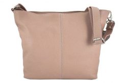 Listonoszka skórzana BARBERINI'S pudrowa 12-18. Czerwone shopper bag damskie Barberinis, bez wzorów, ze skóry, duże, bez dodatków. Za 199.99 zł.