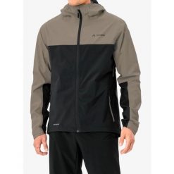 Kurtka przeciwdeszczowa męska Vaude Moab Rain Jacket. Czarne kurtki męskie Vaude, m, bez wzorów, sportowe, bez kaptura. Za 560.99 zł.