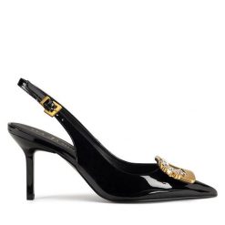 Czółenka Eva Minge. Czarne czółenka damskie Eva Minge, bez wzorów, bez obcasa, na szpilce. Za 399.99 zł.