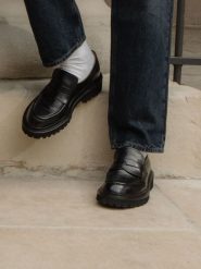 MELVIN & HAMILTON Skórzane mokasyny "Matteo 1" w kolorze czarnym rozmiar: 45. Czarne mokasyny męskie MELVIN & HAMILTON. Za 491.99 zł.