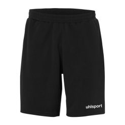 Szorty Uhlsport Essential PES. Białe szorty męskie UHLSPORT, z poliesteru, bez kołnierzyka. Za 150.00 zł.