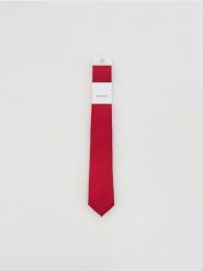 Strukturalny krawat - czerwony. Czerwone krawaty i muchy męskie Reserved, bez wzorów. Za 59.99 zł.