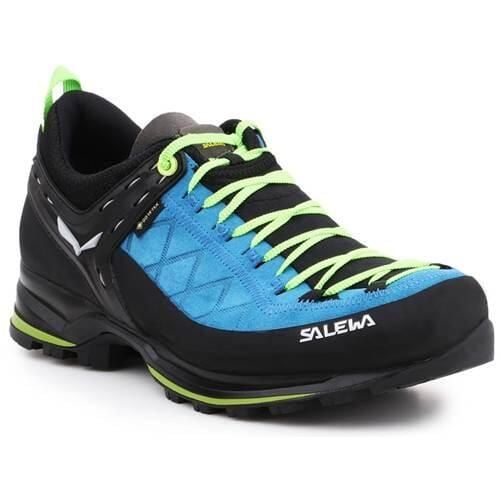 Buty trekkingowe męskie Salewa MS Mtn Trainer 2 Gtx. Niebieskie buty trekkingowe męskie Salewa, z materiału, bez zapięcia, trekkingowe. Za 952.00 zł.