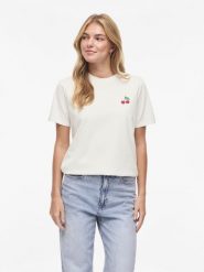 Vila Koszulka - VISybilla Cherry Kobiety Bawełna biały, XL. Białe t-shirty damskie Vila, xl, bez wzorów, z bawełny, bez kołnierzyka. Za 79.95 zł.
