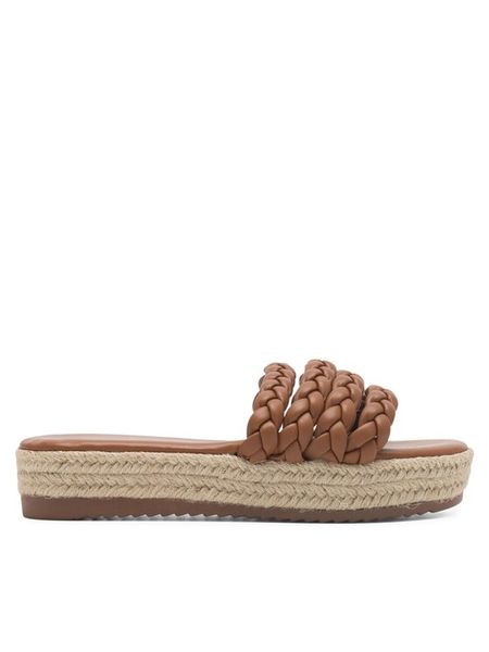 DeeZee Espadryle INCREDIBLE KL-E8875-2 Brązowy. Brązowe espadryle damskie DeeZee, bez wzorów, z syntetyku, bez obcasa. Za 129.99 zł.