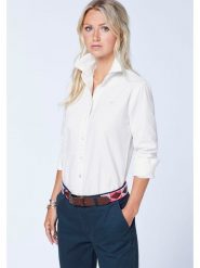 Polo Sylt Koszula - Regular fit - w kolorze białym rozmiar: XXL. Białe koszule damskie Polo Sylt, xxl, bez wzorów, z bawełny, bez kołnierzyka, bez ramiączek. Za 144.95 zł.