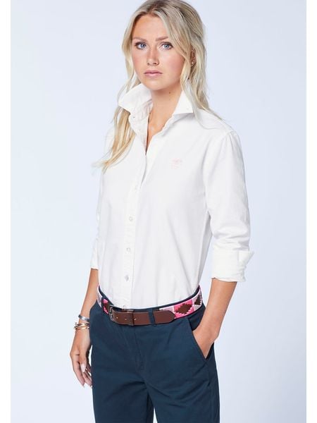 Polo Sylt Koszula - Regular fit - w kolorze białym rozmiar: XXL. Białe koszule damskie Polo Sylt, xxl, bez wzorów, z bawełny, bez kołnierzyka, bez ramiączek. Za 144.95 zł.