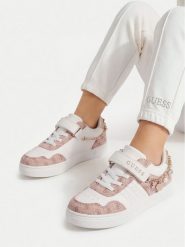 Guess Sneakersy CEO-25KC1001 Beżowy. Brązowe buty sportowe dziewczęce Guess, z aplikacjami, bez zapięcia. Za 199.99 zł.