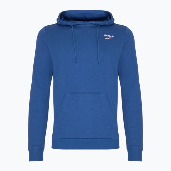 Bluza Reebok Identity Small Logo Hoodie. Niebieskie bluzy sportowe męskie REEBOK FITNESS, bez wzorów, sportowe, bez kołnierzyka, bez ramiączek. Za 159.99 zł.