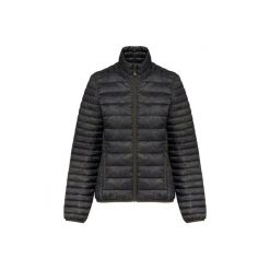 Damska lekka kurtka puchowa Kariban. Brązowe kurtki damskie KARIBAN, bez wzorów, z puchu, bez kaptura. W wyprzedaży za 262.70 zł.