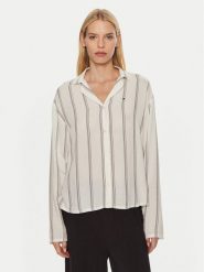 Tommy Hilfiger Koszulka piżamowa UW0UW05614 Écru Relaxed Fit. Koszule nocne damskie Tommy Hilfiger, xl, bez wzorów, z wiskozy, bez ramiączek. Za 139.99 zł.
