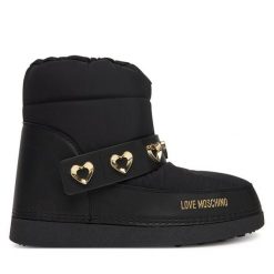 Śniegowce LOVE MOSCHINO. Czarne śniegowce damskie Love Moschino. Za 599.99 zł.