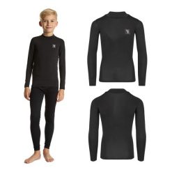 Longsleeve termoaktywny dziecięcy OneTeam GOAL DRY PLUS. Czarne koszulki dziewczęce ONETEAM, bez wzorów, z dzianiny, bez ramiączek. Za 39.99 zł.
