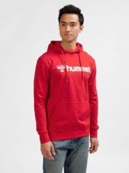 Bluza z kapturem Hummel Go 2.0 Logo. Niebieskie bluzy sportowe damskie HUMMEL, xs, bez wzorów, z bawełny, bez ramiączek, długie, z kapturem. Za 164.85 zł.