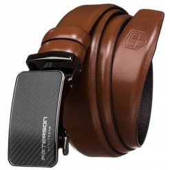 Pasek męski Peterson PTN A002 BROWN brązowy. Brązowe paski męskie Peterson, bez wzorów, z jeansu. Za 79.99 zł.