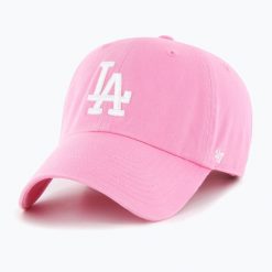 Czapka z daszkiem 47 Brand MLB Los Angeles Dodgers CLEAN UP. Czerwone czapki z daszkiem damskie 47 Brand, bez wzorów. Za 93.99 zł.
