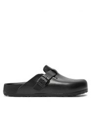 Birkenstock Klapki Boston EVA 127103 Czarny. Czarne klapki damskie Birkenstock, bez wzorów, z tworzywa sztucznego, bez obcasa. Za 249.99 zł.