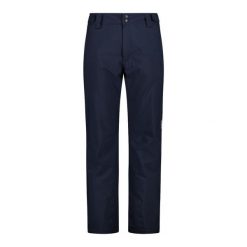 Spodnie męskie narciarskie CMP 33W1157. Czarne spodnie materiałowe męskie CMP, bez wzorów, z materiału, sportowe. Za 439.99 zł.