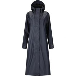 Długa wodoodporna kurtka PU damska Weather Report Typhoon. Niebieskie kurtki przeciwdeszczowe damskie Weather Report, bez kaptura. Za 356.50 zł.