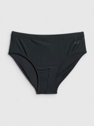 4F Kąpielówki męskie - czarne L. Czarne kąpielówki męskie 4f, l, bez wzorów, ze skóry, na fitness i siłownię. Za 49.99 zł.