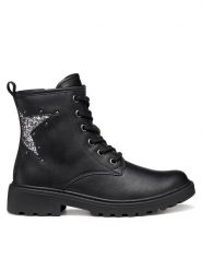 Geox Botki J Casey J9420G 03WEW C9B1G D Czarny. Czarne botki dziewczęce Geox, bez wzorów, ze skóry, bez ramiączek. Za 309.99 zł.