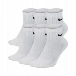 Skarpety Za Kostkę Unisex Dla Dorosłych (zestaw 6 Sztuk). Białe skarpetki męskie Nike, bez wzorów. Za 143.99 zł.