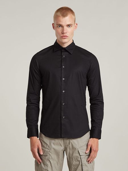 G-Star Koszula - Slim fit - w kolorze czarnym rozmiar: XS. Czarne koszule męskie G-Star, xs, bez wzorów, bez kołnierzyka, bez ramiączek. Za 193.24 zł.