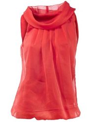 Heine Bluzka w kolorze czerwonym rozmiar: 36. Czerwone bluzki damskie Heine, bez wzorów, bez kołnierzyka, bez ramiączek. Za 56.66 zł.