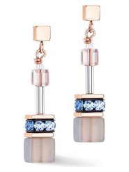 COEUR DE LION Kolczyki-wkrętki z kryształami Swarovski rozmiar: onesize. Brązowe kolczyki damskie COEUR DE LION, z agatem, ze stali. Za 129.75 zł.
