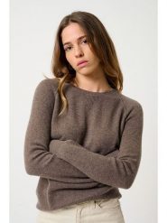 AUTHENTIC CASHMERE Kaszmirowy sweter "Etret" w kolorze brązowym rozmiar: L. Brązowe swetry klasyczne damskie AUTHENTIC CASHMERE, l, z kaszmiru, bez kołnierzyka. Za 382.13 zł.