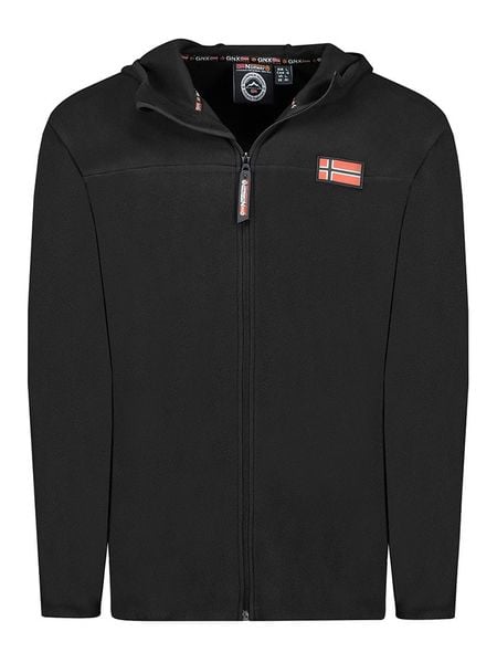 Geographical Norway Kurtka polarowa "Uniclerc" w kolorze czarnym rozmiar: S. Czarne kurtki męskie Geographical Norway, s, bez wzorów, z polaru, bez kaptura. Za 65.38 zł.