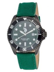 U.S. Polo Assn. Zegarek kwarcowy w kolorze zielono-czarnym rozmiar: onesize. Zielone, analogowe zegarki męskie U.S. Polo Assn., ze stali. Za 448.99 zł.