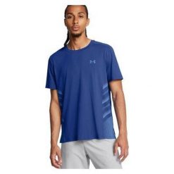 Koszulka do biegania męska Under Armour UA Launch Elite Graphic. Niebieskie t-shirty sportowe męskie Under Armour, m, bez ramiączek, do biegania. Za 209.99 zł.