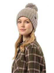 Jack Wolfskin Czapka "Highloft" w kolorze beżowym rozmiar: M. Brązowe czapki zimowe damskie Jack Wolfskin, ze splotem. Za 140.53 zł.
