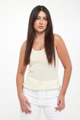 Top damski prążkowany Mulinello PINKO. Topy damskie Pinko, m, bez wzorów, prążkowane, bez kołnierzyka. Za 839.00 zł.