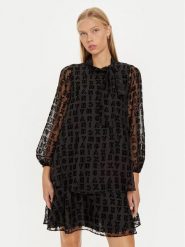 Armani Exchange Sukienka codzienna 6DYA52 YN1ZZ 1200 Czarny Regular Fit. Czarne sukienki damskie Armani Exchange, na co dzień, bez wzorów, z syntetyku, bez kołnierzyka, bez ramiączek, proste. Za 539.99 zł.
