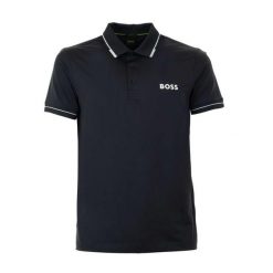 Koszulka Polo męska BOSS Paul Pro BLU slim fit granatowa (50506203-403B). Niebieskie koszulki polo męskie Boss, m, bez wzorów, bez ramiączek. Za 279.00 zł.