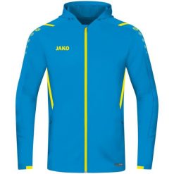 Bluza dresowa z kapturem Jako Challenge. Niebieskie bluzy sportowe damskie Jako, s, bez wzorów, z dresówki, bez ramiączek, długie, z kapturem. Za 323.50 zł.