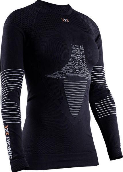 Czarna bluza transmisyjna damska X-Bionic Energizer 4.0. Czarne bluzy bez kaptura damskie X BIONIC, l, bez wzorów, z materiału, bez ramiączek, bez kaptura. Za 789.99 zł.