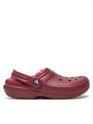 Crocs Klapki Classic Lined Clog 203591 Bordowy. Czerwone klapki damskie Crocs, bez wzorów, z tworzywa sztucznego, bez obcasa. Za 99.99 zł.