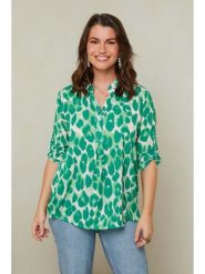 Curvy Lady Bluzka w kolorze zielonym rozmiar: 48/50. Zielone bluzki damskie Curvy Lady, bez wzorów, klasyczne, bez kołnierzyka, bez ramiączek. Za 100.99 zł.