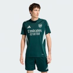 Koszulka treningowa Arsenal Tiro 25. Zielone t-shirty sportowe męskie Adidas, z dzianiny, bez ramiączek, do piłki nożnej. Za 239.00 zł.