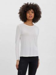 Vero Moda Koszulka w kolorze białym rozmiar: XL. Białe bluzki damskie Vero Moda, xl, bez wzorów, bez kołnierzyka. Za 28.51 zł.