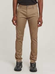 G-Star Spodnie w kolorze beżowym rozmiar: W32/L32. Brązowe spodnie materiałowe męskie G-Star, bez wzorów, z materiału, retro. Za 217.45 zł.