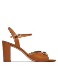 HÖGL Sandały 1-107423 Brązowy. Brązowe sandały damskie HÖGL, bez wzorów, ze skóry, bez obcasa, na słupku. Za 799.99 zł.