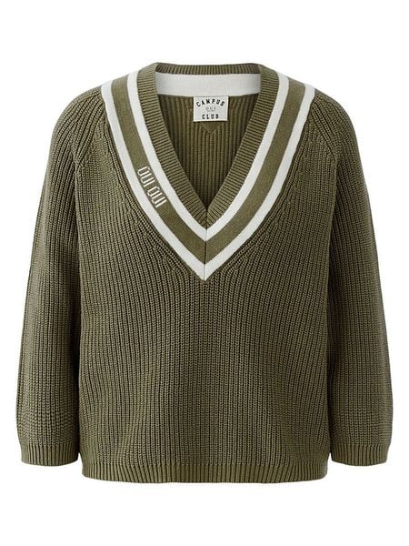 Oui Sweter w kolorze khaki rozmiar: 36. Brązowe swetry klasyczne damskie Oui, z bawełny, bez kołnierzyka. Za 209.95 zł.
