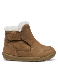 Geox Kozaki B Macchia Boy B664NB 00033 C6777 Brązowy. Brązowe buty zimowe chłopięce Geox, z nubiku, bez zapięcia. Za 299.99 zł.