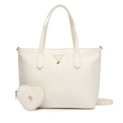 Torebka Guess. Białe torebki klasyczne damskie Guess, z aplikacjami, bez dodatków. Za 324.99 zł.